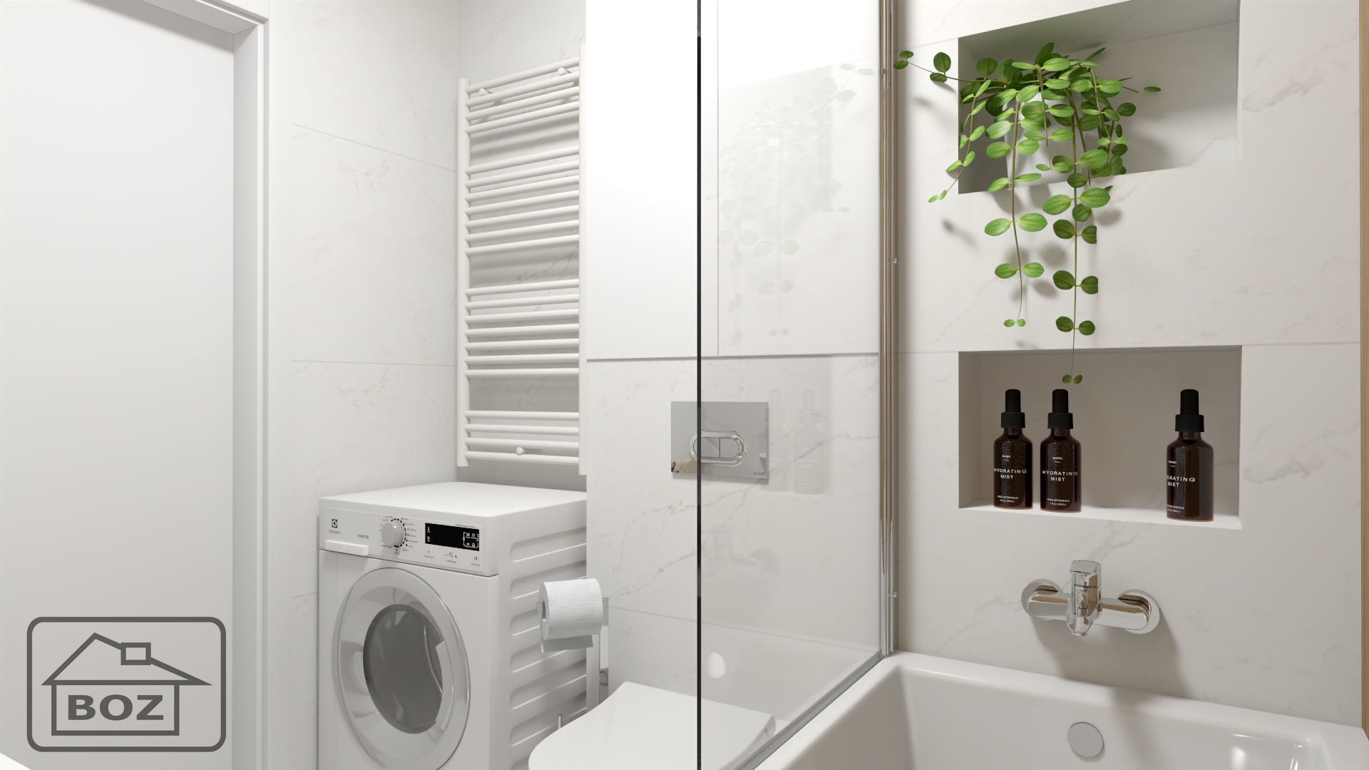 Nowoczesna łazienka w bloku