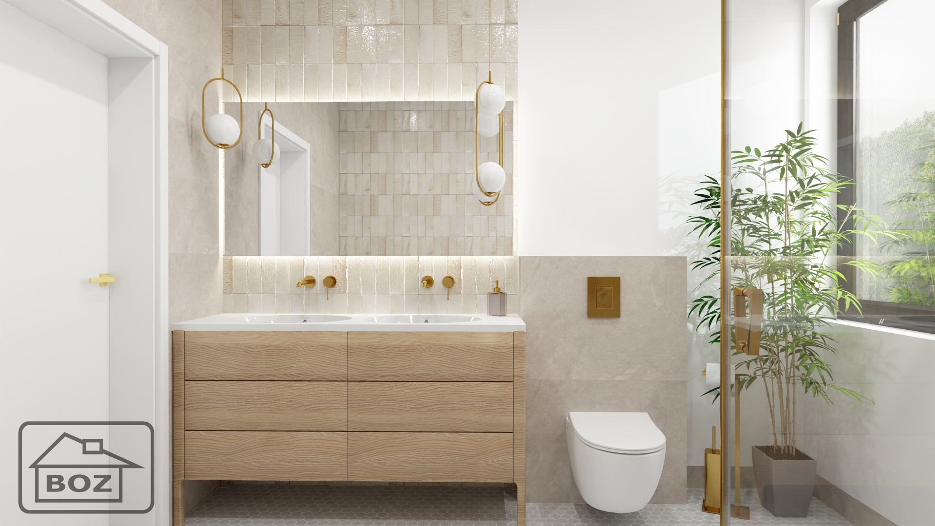 Przytulna łazienka w stonowanej kolorystyce