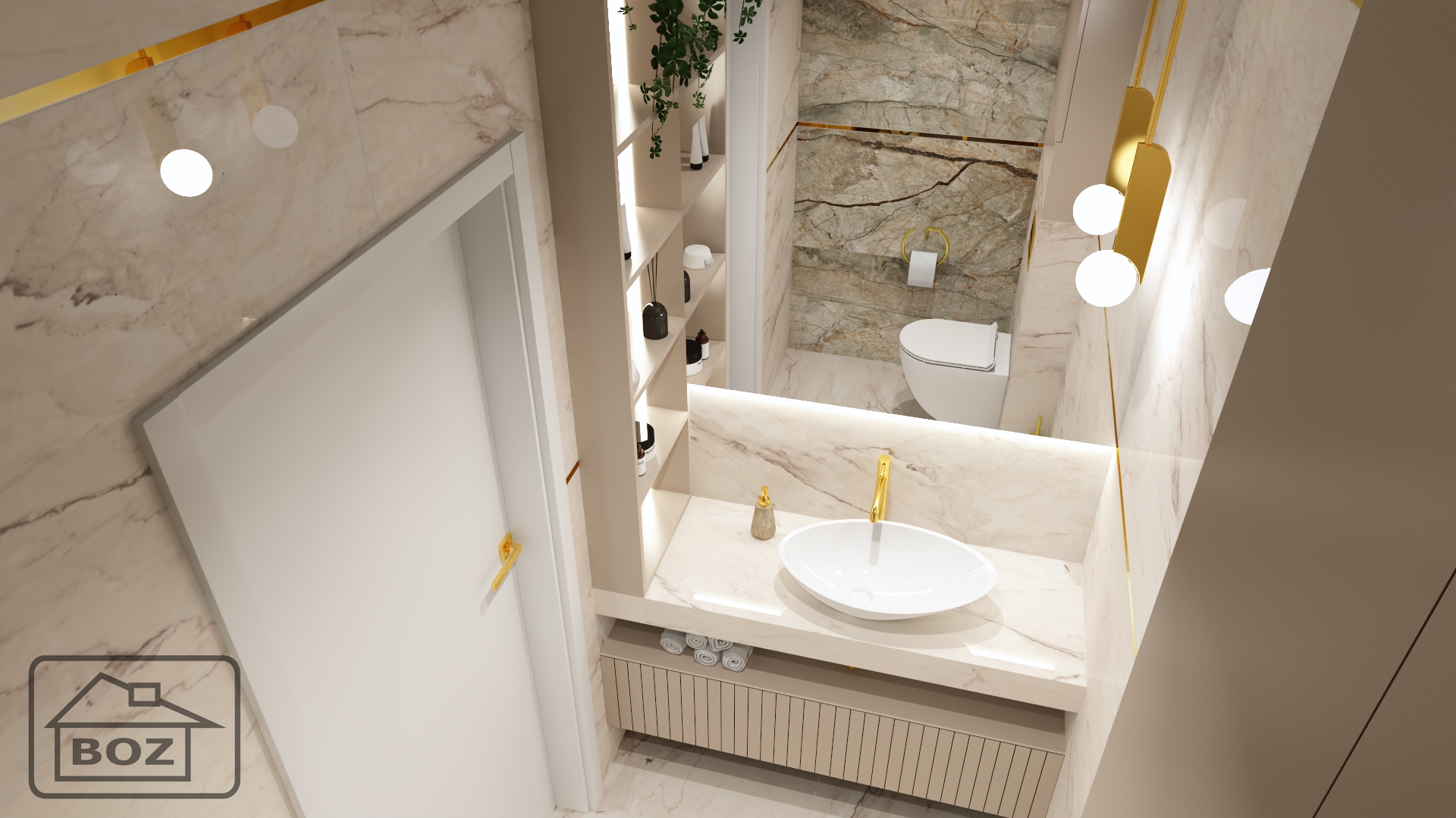 mała łazienka dla gości