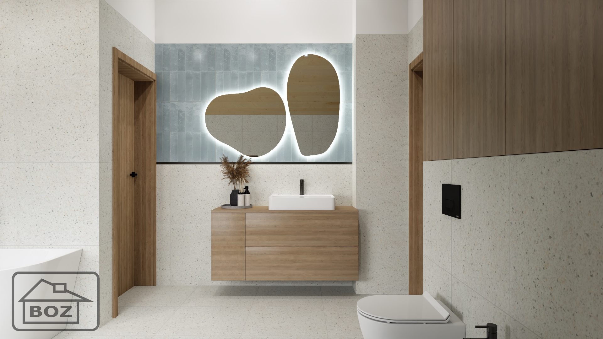 błękitna łazienka