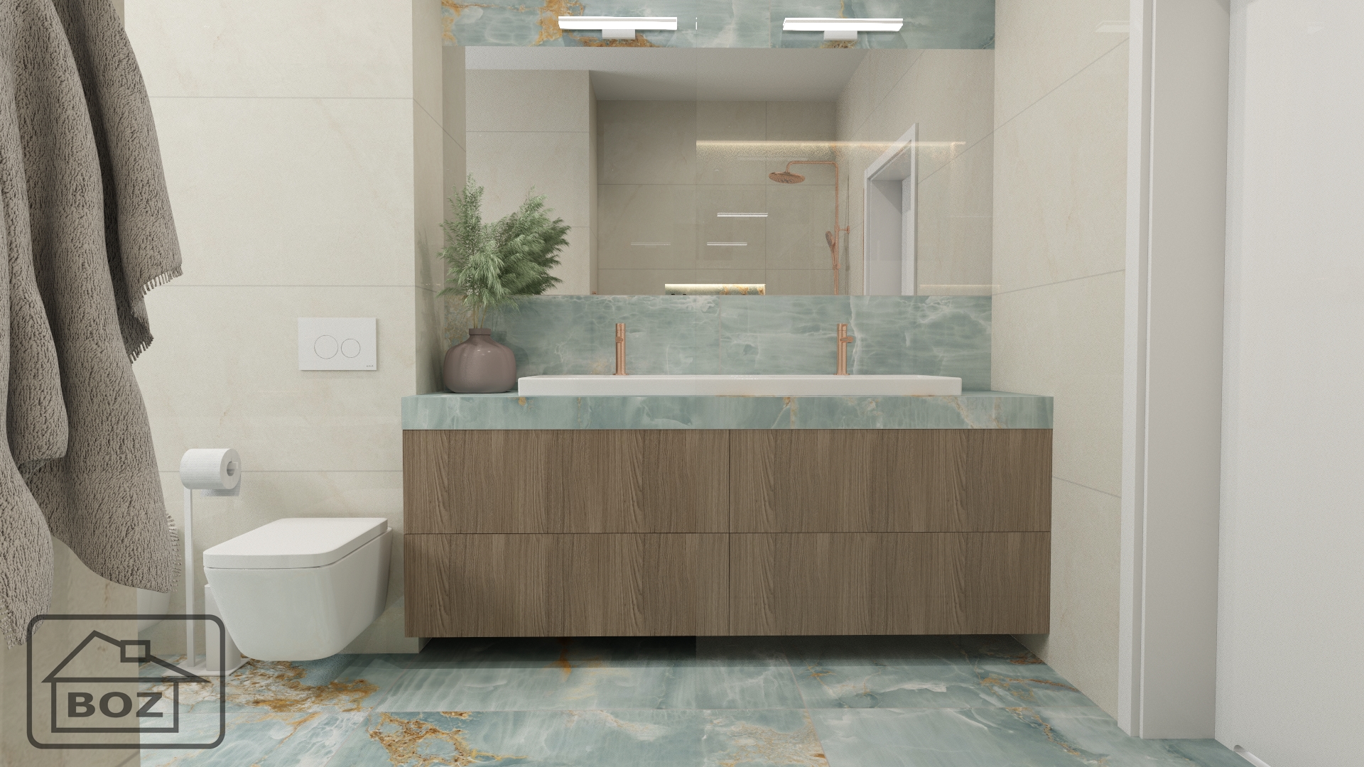 łazienka w stylu śródziemnomorskim