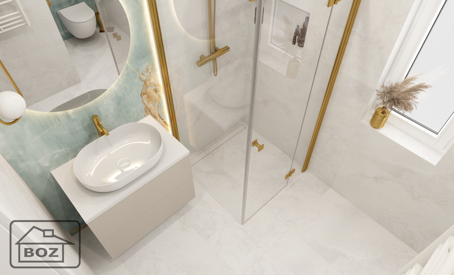 Złota armatura szczotkowana